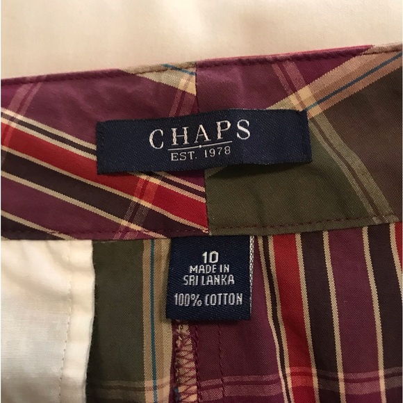 Chaps madras plaid skirt Size 10 - Picture 3 of 6